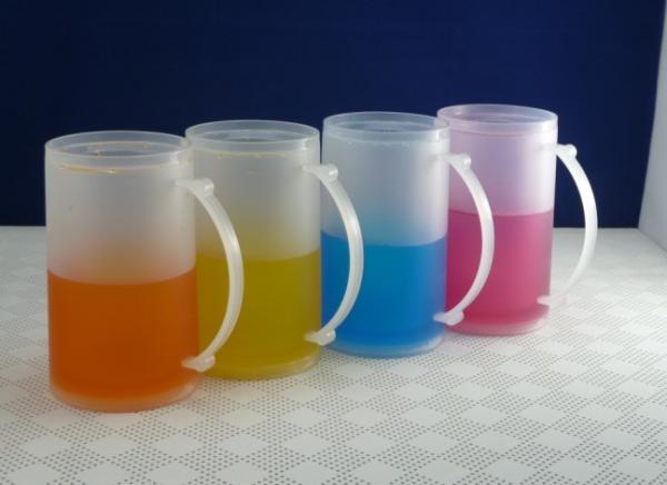 Plastic Frosty Beer Mug For Promotion/frosty mug/freezer mug