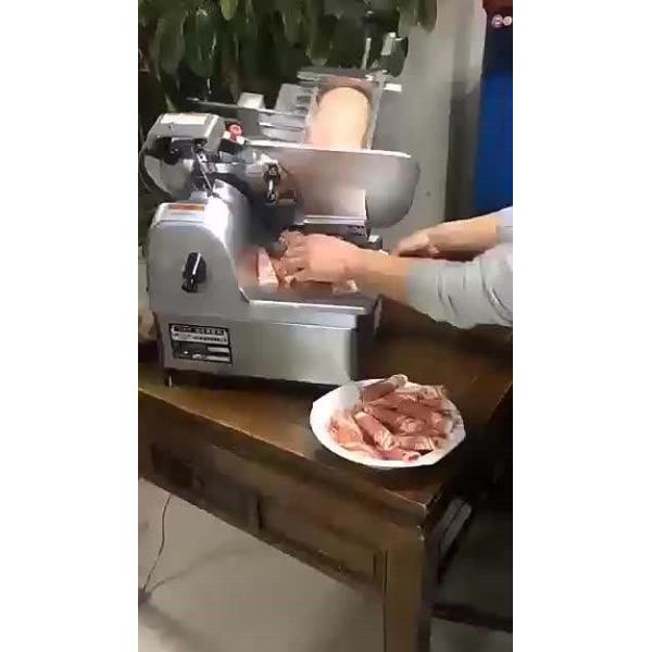 250mm Table Top Commercial Semi-Automatic Frozen Meat Slicer cutting machine With Food Machinery