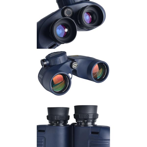 Rubber and Aluminum 7x Magnification Marine Telescope for Outdoor Sports With Compass