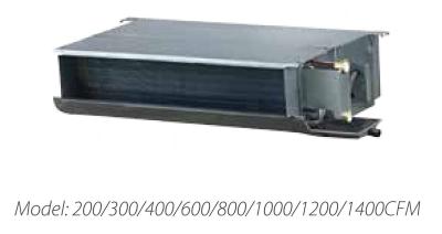 Remote Control 200 - 1400 CFM Ac  2 Pipe Fan Coil Ducted 4 Pipe Fcu System