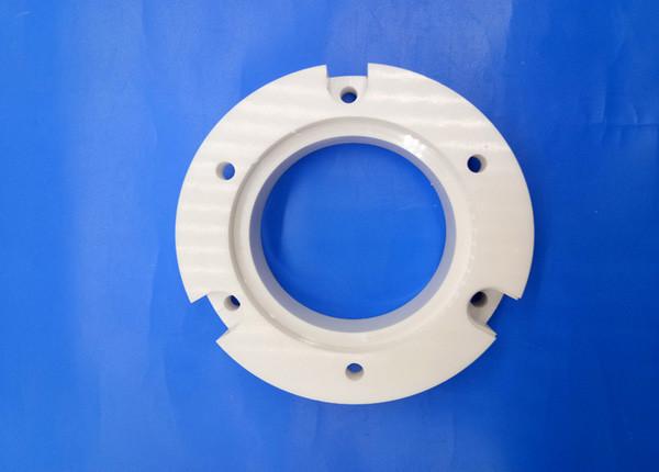 Large Size Machining Ceramic Parts Zirconia / Alumina Ceramic 4 Bolt Round Blind Flange