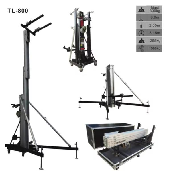 Mobile Lighting Truss Tower Aluminum Stage Crank Lift Tower With Crank Bracket