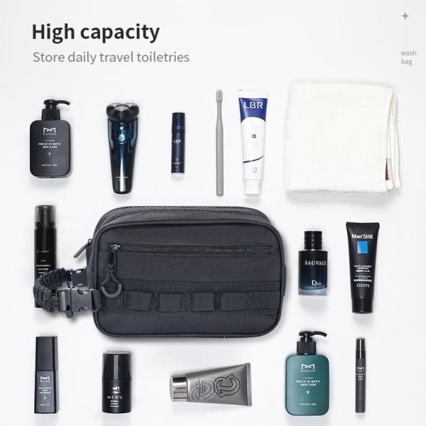 Bolso de aseo de viaje plegable cosmético con gancho colgante Baño de afeitar hombres 10X5.5X6