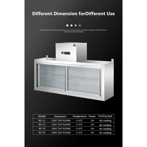 180W Stainless Steel Kitchen Fridge Freezer 140L Anticorrosive Wall Mounted