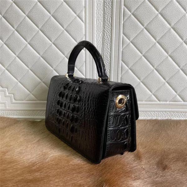 Authentic Real Alligator Leather Women Flap Purse Female Small Handbag Genuine Crocodile Skin Lady Chain Shoulder Bag