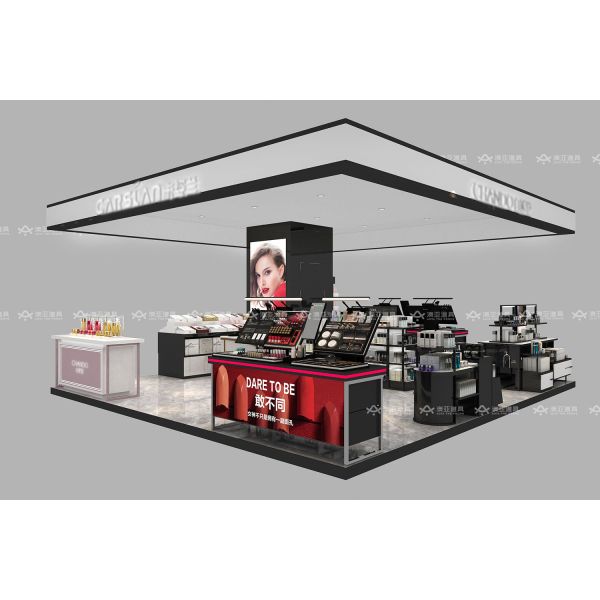 BKC022 Beauty Display Showcase Retail Kiosk Mall Cosmetic Kiosk Design for Skincare Booth