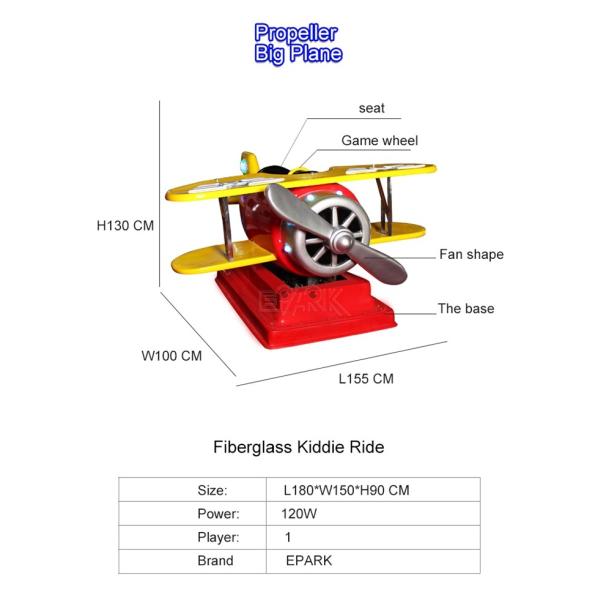 Propeller Big Plane Outdoor Happy Amusement Park Rides Playground Game For Kids