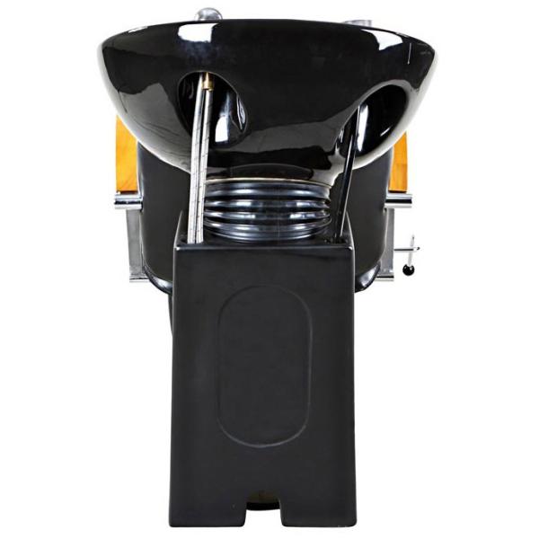 Tilted Footrest Salon Shampoo Chairs And Bowl With Wooden Armrest , High End Salon Furniture