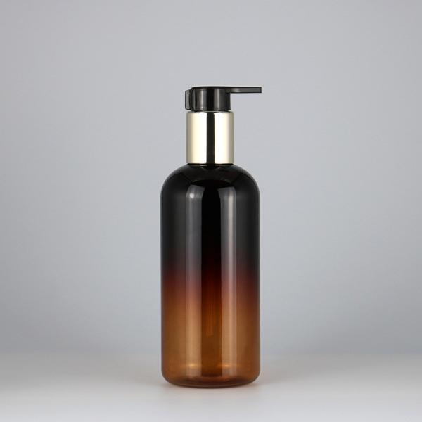 Amber Lotion Shower Conditioner Plastic Pump Shampoo Dispenser Bottle 7.4oz 13.5oz