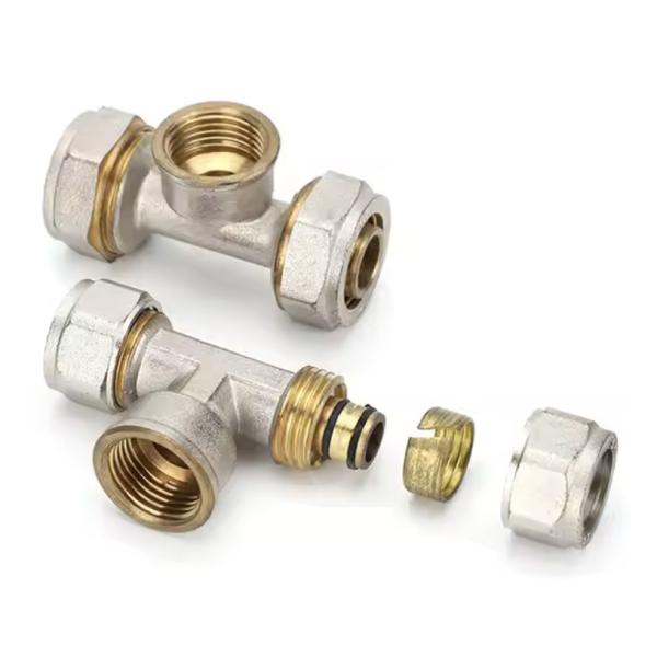 1Mpa Water Media Brass Elbow Fittings Female Connection PEX Fittings 1/2 3/4 1 Inch Female Thread Tee PEX Compression