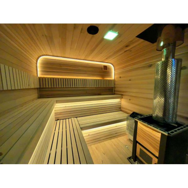 Deep Detox Hemlock Porch Bucket Cube Sauna Room