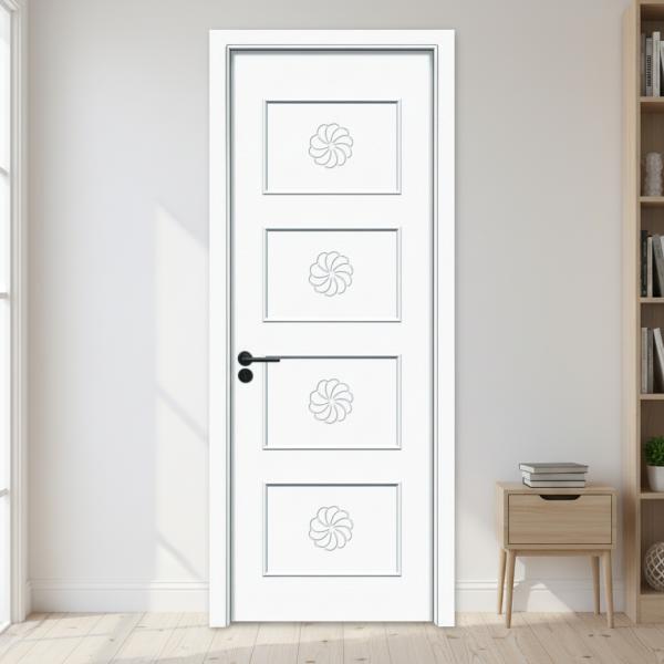 Soundproof Heat Insulated Hollow Composite WPC Interior Door with Moisture Resistance and Custom Finishes for Modern Interior Applications