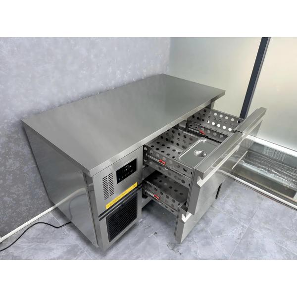 Commercial Stainless Steel Drawer Refrigerator With 4 Drawers Single-Temperature and Imported Slideway