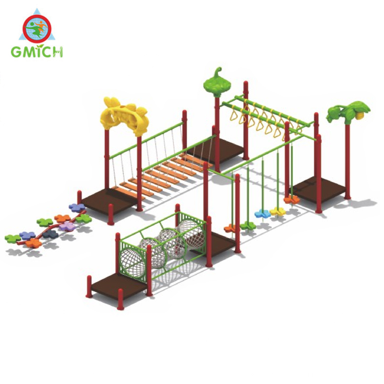 Outdoor Large Rope Playground Equipment Joyful Garden Play Toys New Design Amusement Park  Play Sets