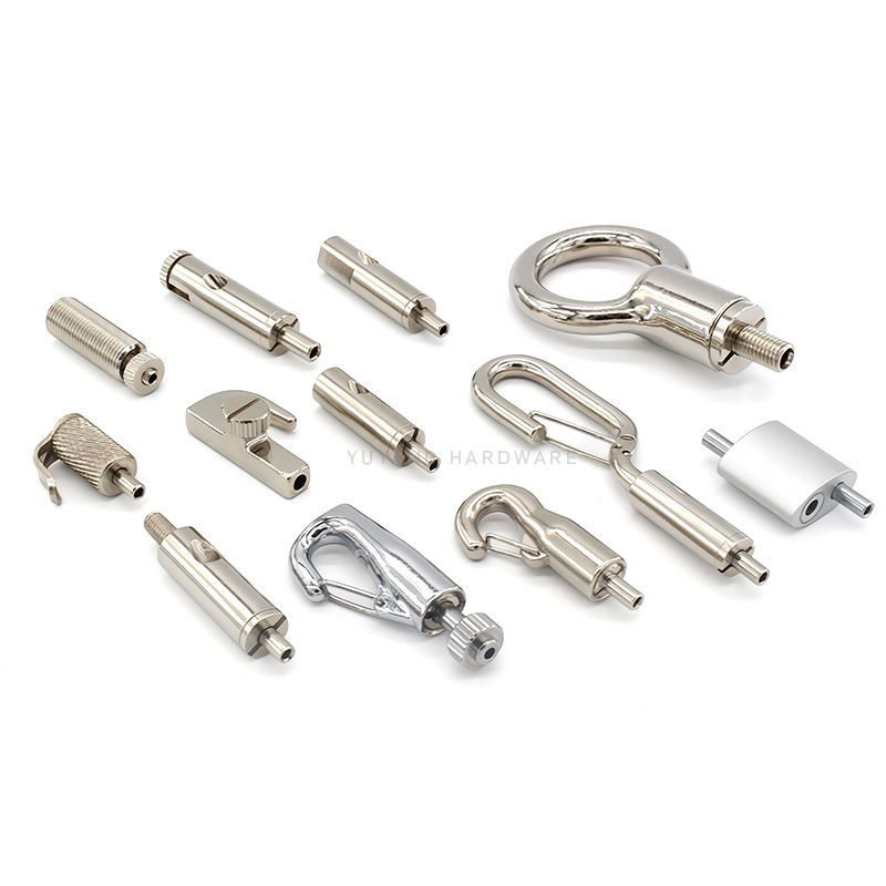 Nickel Plated Square Wire Lock J Type Hook Cable Gripper Hook Grippers for Display Hanging System