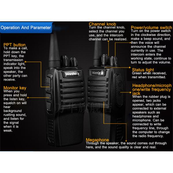 2W UHF Walkie-Talkie Radios for Customization and Long Range Communication Wanhua WH27G