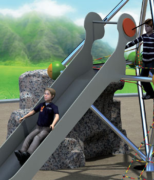 Outdoor Kids Climbing Equipment For Kids , Kids Garden Climbing Frames For Amusement Park