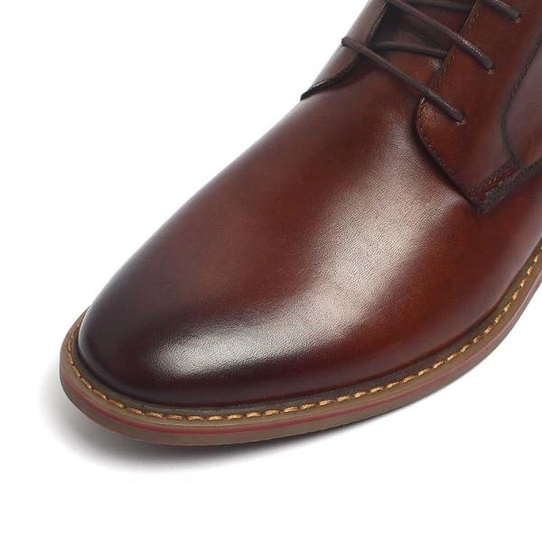 Winter Red Anti Skid Mens Leather Lace Up Dress Boots