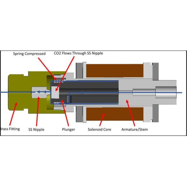 Большая латунная высота трубки 22.1мм плунжера места Пентагона с внутренней весной