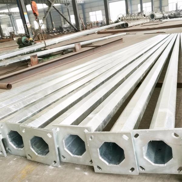 Carbon Structural 6m Galvanised Street Light Pole With Single Arm Bracket