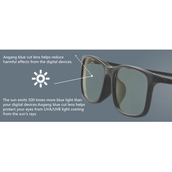 NK55 Material Blue Light Control Lenses , 1.56 Blue Light Filter Eyeglass Lenses