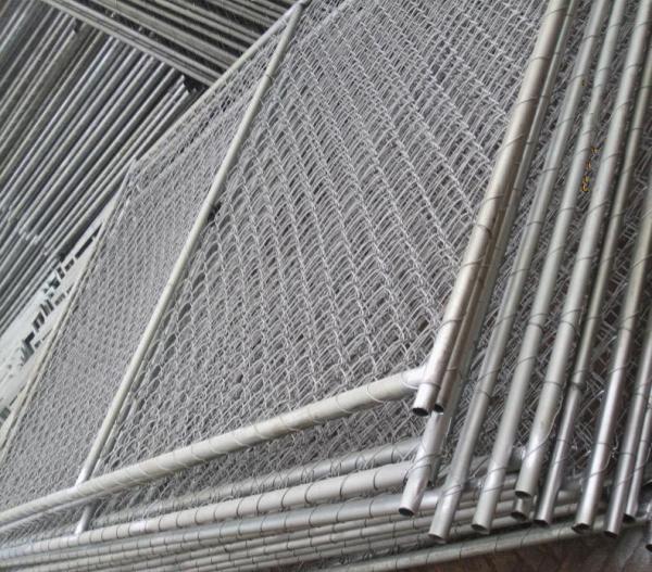 Temporary Chain Link fence panels 4' 6' 8 ' optional width 12 ' tubing 1¼(32mm) x 1.6mm thick 2⅜x2⅜(60mmx60mm)