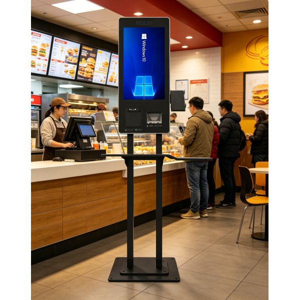 21.5 Inch Payment Terminal Kiosk Automated Order Machines Self Service Check Out Supermarket Equipment Queue Ticket System