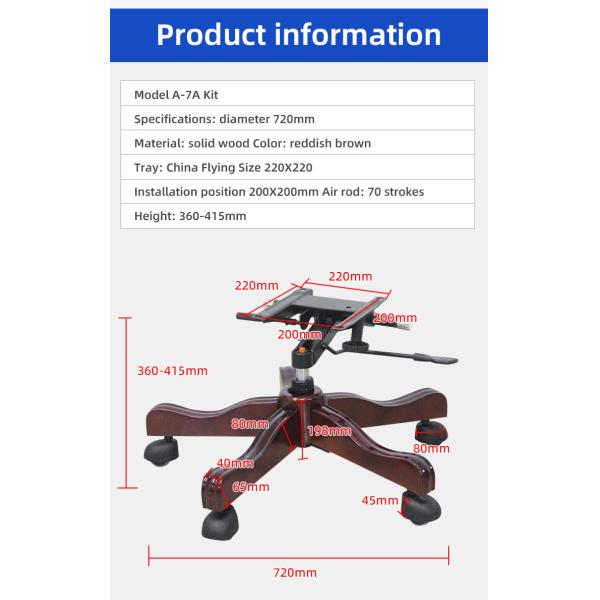 Chefe de escritório Cadeira giratória Base de madeira Cadeira de classe grande Base de pé de cinco estrelas