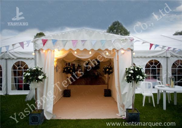 White Fabric Cover Hard Aluminum Garden Party Marquees with Enterance Walkway