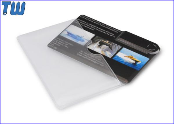 180 Degree Swivel Business Name Card 4GB USB Disk Plan Side Customized Printing