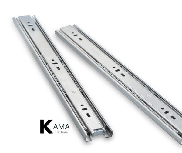 Full Extension 3 Fold Ball Bearing Drawer Slides 45mm Iron Steel material