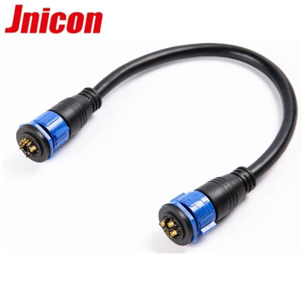 Panel Mount Electrical Round Multi Pin Connectors 3 Pin Power And 9 Pin Signal