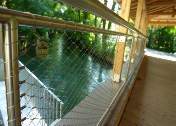 Custom 1/8 Inch Stainless Steel Ferrule Rope Mesh For Railing Balustrade
