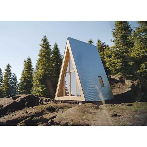 Prefab A Frame House Light Steel Hotel Unit Tiny Building Wooden Cabins For Holiday