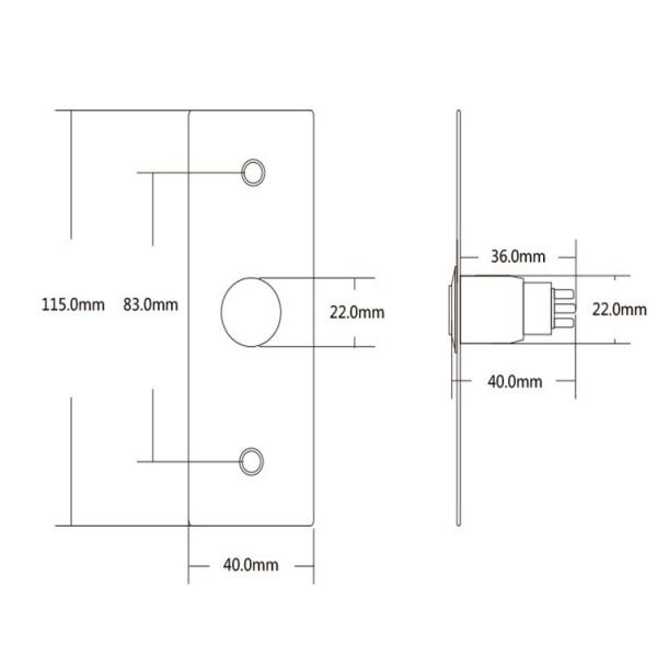 Водоустойчивый переключатель двери нержавеющей стали S84022D SUS304