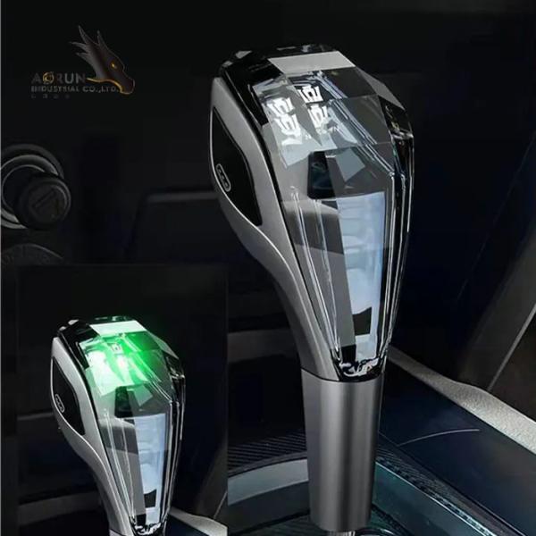 Auto Interior Accessories Crystal Touch Luminous Pommeau De Levier De Vitesse De Voiture RGB Led  Shift Car Gear Knob