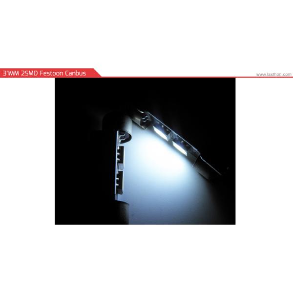 CE RoHS 31MM 2SMD 5050 LED Interior Car Light Bulbs With Heatsink