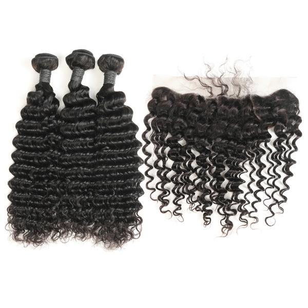 Romance Curl Virgin Brazilian Hair Extensions / 100 Brazilian Human Hair Weave