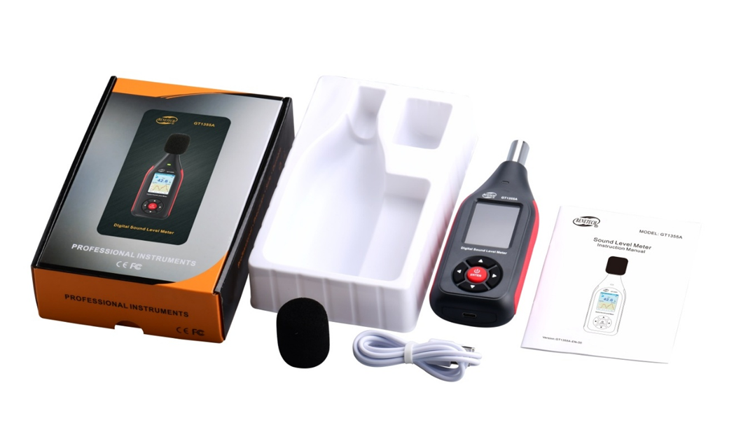 Data Record Sound Level Meter GT1355 GT1355A GT1355B with Color Screen Three Color Light Alarm