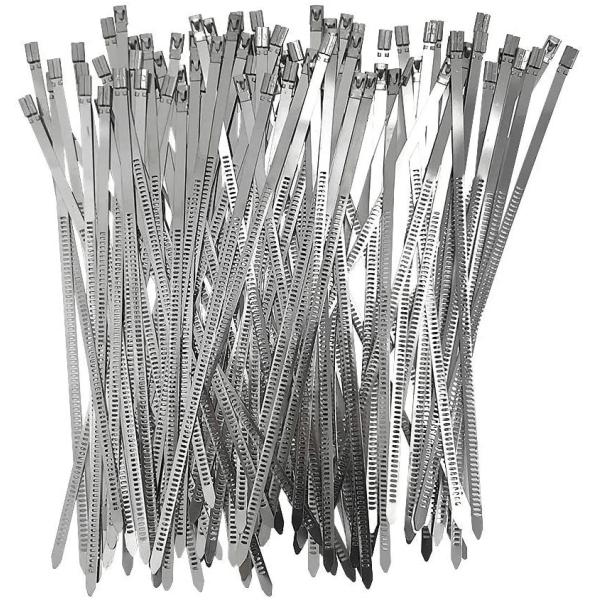 304 Stainless Steel Cable Ties Wrap Coated Self Locking Metal Zip Ties 9.8inch for Advanced and Customized Solutions