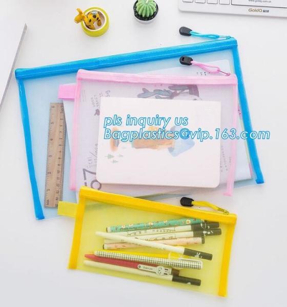 Organizer Zipper Bag Folder Office Stationery bag, zipper optional size stationery Envelope PP File Bag, document bag fi