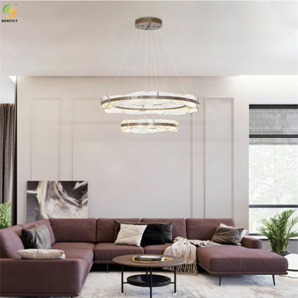 AC265V LED Glass Pendant Light Metals Art Baking Paint Brass