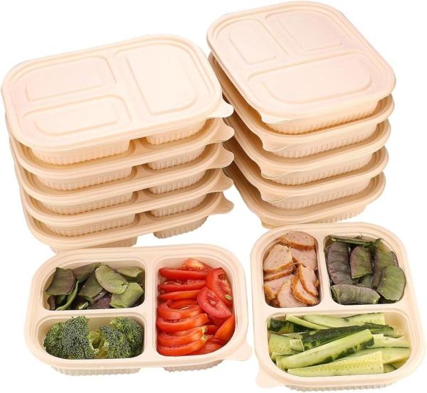 Produits alimentaires compostables biodégradables Emballages personnalisés Contenants de salade biodégradables