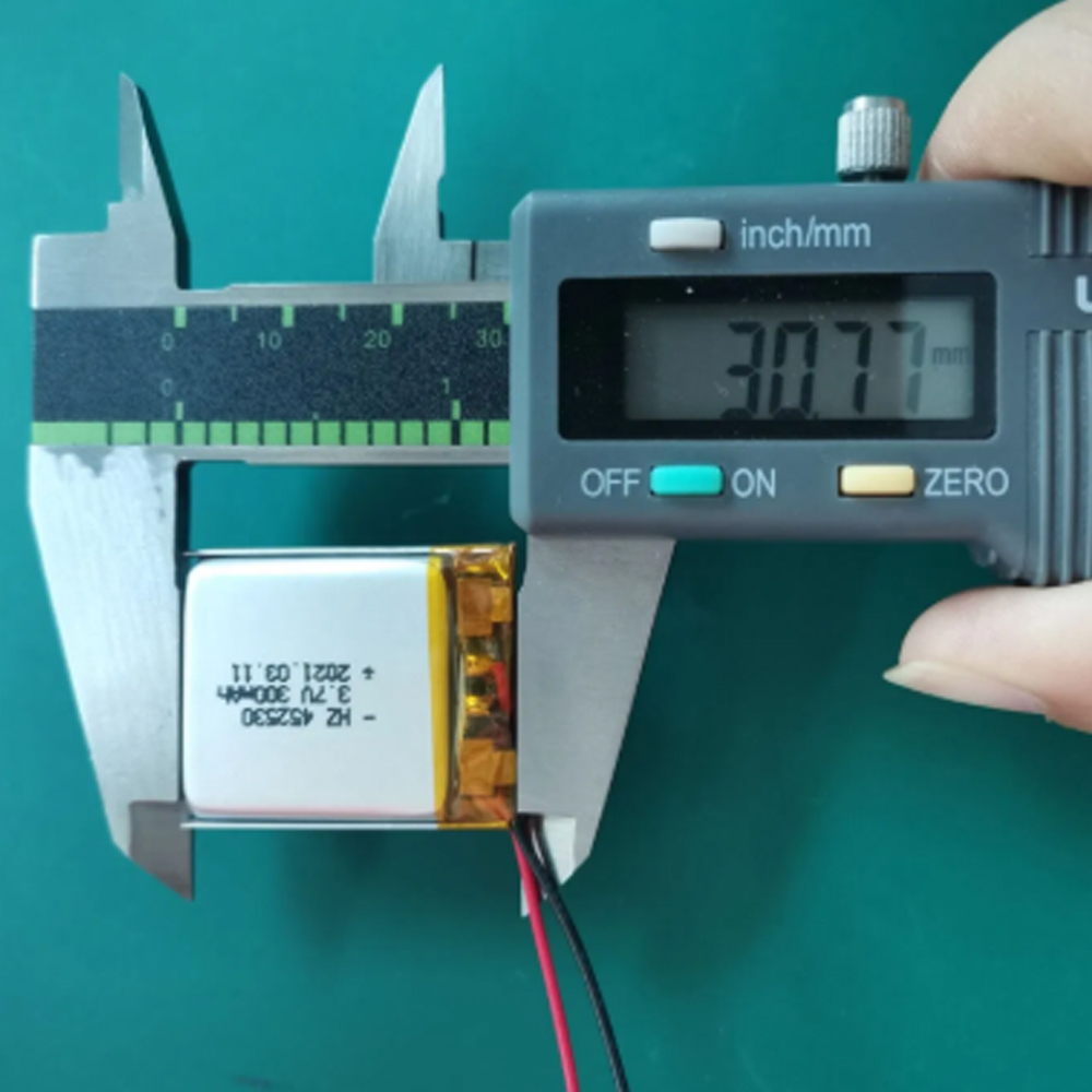 3.7V 300mAh Lithium Polymer LiPo Battery Cell 452530 for Consumer Smart Device Custom Order