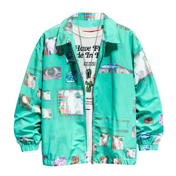 ОКРАШЕННАЯ В ПРЯЖЕ зимняя ветрозащитная мужская куртка на заказ атласная бейсбольная куртка