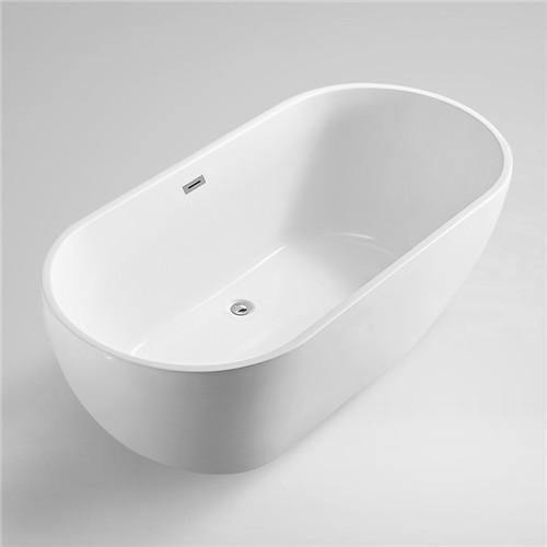 Simple Modern Acrylic Massage Bathtub / Small Stand Alone Tub Excellent Heat Retention