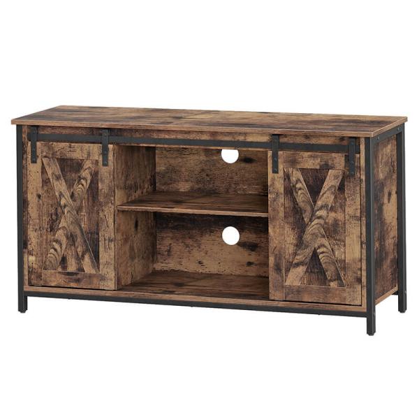 TV Cabinet with Barn Door, Farmhouse Style TV Cabinet, TV Stand with Sliding Door, ULTV45BX