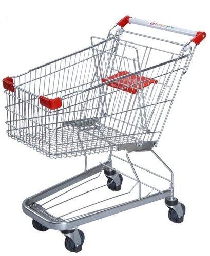 Germany Style Shopping Trolleys 5 Inch Grocery Hand Cart 1020×590×980 mm