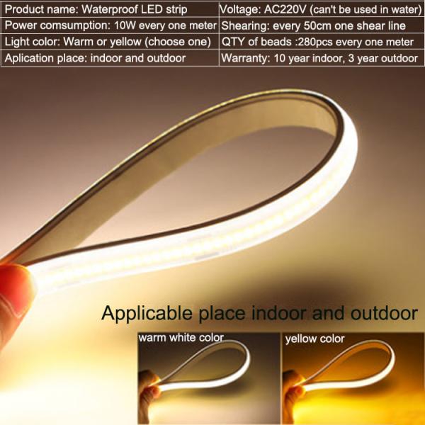 LED Linear light with outdoor waterproof exterior wall indoor living room ceiling 12V decoration Strip lights