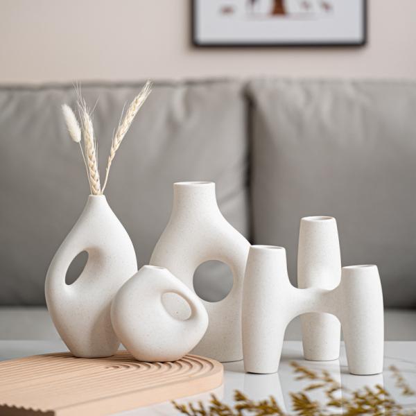 1919cm Modern Minimalist Tabletop Vase for Everyday Decor on Tables Shelves